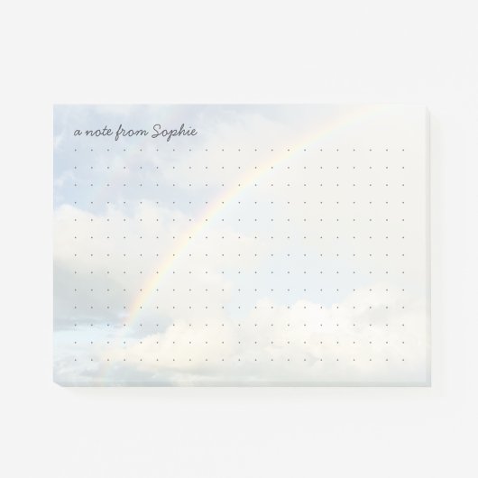 Cute aesthetic rainbow Dot Grid Personalized Name Post-it® Notes