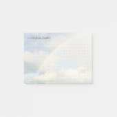 Cute aesthetic rainbow Dot Grid Personalized Name Post-it® Notes (Voorkant)