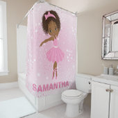 Cute African American Ballerina Douche rideau (En situation)