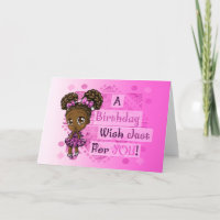 Cute African American Girl Birthday