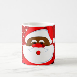 Cute African-American Santa Claus Kerstmis Koffiemok