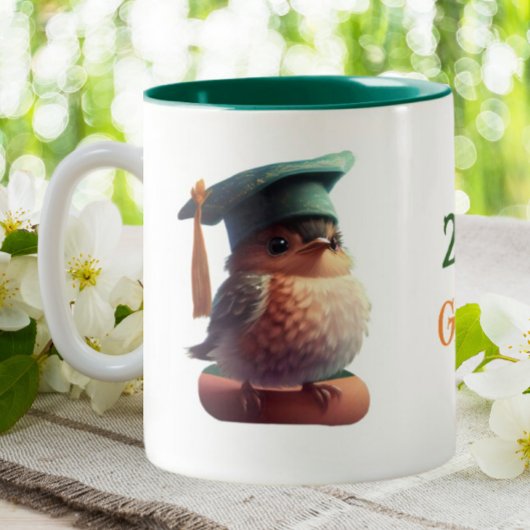 Cute Afstuderen Owl Personalized Tweekleurige Koffiemok