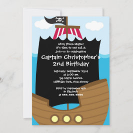 Cute Ahoy Mates Pirate Birthday Party Kaart