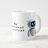 Cute AI Robot Coffee Mug - Tech Inspired Future Bu Extra Grote Beker (Voorkant rechts)