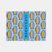 Cute air blimp pattern fleece blanket for kids (Voorkant (Horizontaal))
