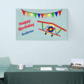 Cute Airplane Boy's Birthday Party Spandoek (Beurs)