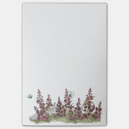 Cute Alaska Fireweed w. Butterflies Post It Notes