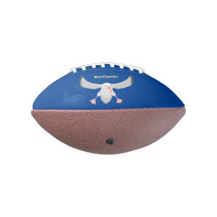 Cute albatros vogel vliegende cartoon illustratie american football