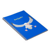Cute albatross vogelvliegende cartoon illustratie notitieboek (Rechterzijde)