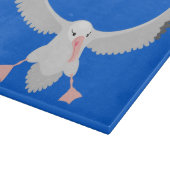 Cute albatross vogelvliegende cartoon illustratie snijplank (Hoek)