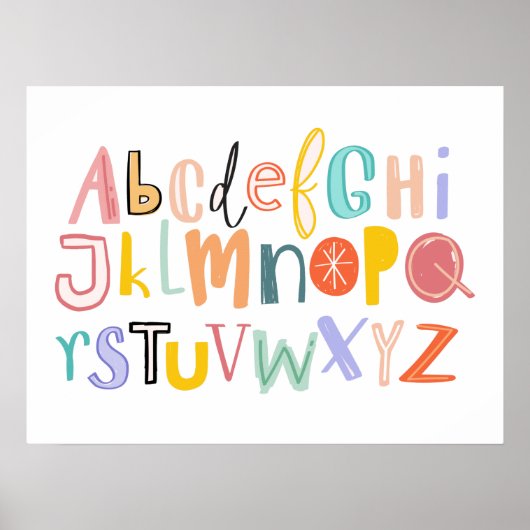 Cute alfabet coole typografie poster (Voorkant)