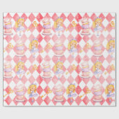 Cute Alice au pays des merveilles Papier cadeau ro (Plat)