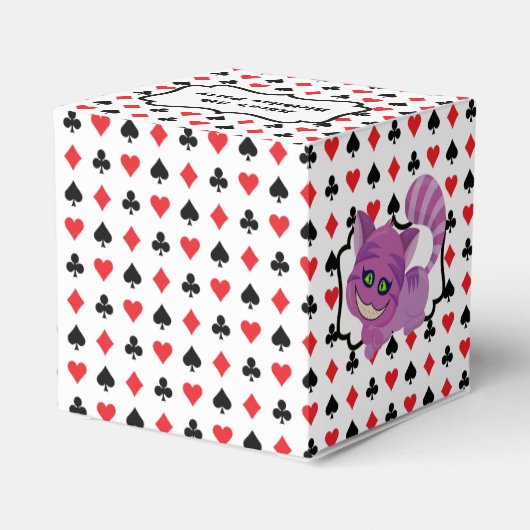 Cute Alice in Wonderland - Kinderen van Birthday P Bedankdoosjes (Achterkant)