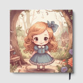 Cute Alice in Wonderland Whimsical Woodland Art Gastenboek (Achterkant)