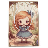 Cute Alice in Wonderland Whimsical Woodland Art Medium Cadeauzakje (Voorkant)