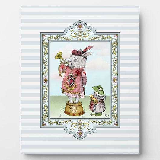 Cute Alice in Wonderland White Rabbit Easter Art Fotoplaat (Voorkant)