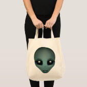Cute Alien Canvas tas Organic Cute Alien Grocery B (Voorkant (product))