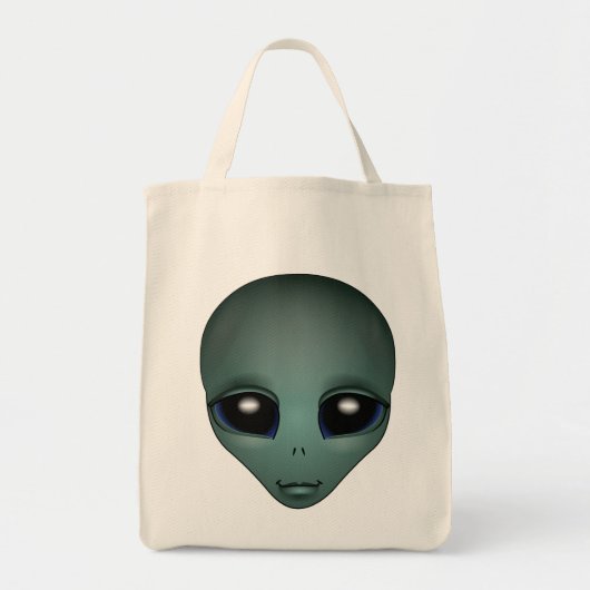 Cute Alien Canvas tas Organic Cute Alien Grocery B (Voorkant)