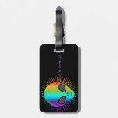 Cute Alien Head Thunder_Cove Bagagelabel (Achterkant verticaal)