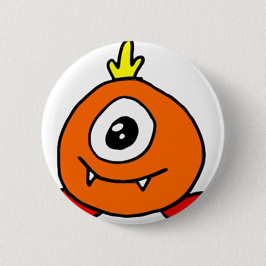 Cute Alien Ronde Button 5,7 Cm (Voorkant)