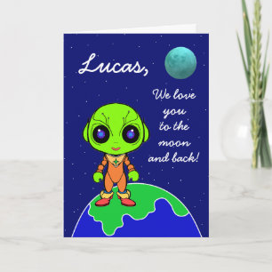 Cute Alien Valentijnsdag kaart van Jo Images
