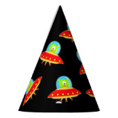 Cute Aliens UFO Birthday Party Feesthoedjes (Links)