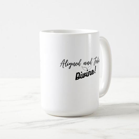 Cute aligné et se sentir divin café Mug (Devant droit)