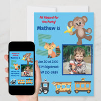 Cute All Aboard Jungle Thema 5e Verjaardagsfeestje