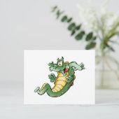 Cute Alligator Cartoon Briefkaart (Staand voorkant)