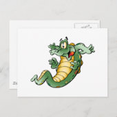 Cute Alligator Cartoon Briefkaart (Voorkant / Achterkant)