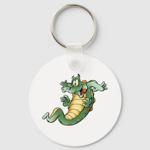 Cute Alligator Cartoon Sleutelhanger