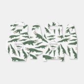 Cute Alligator Crocodile Pattern Custom Name Bedankdoosjes (Uitgevouwen)