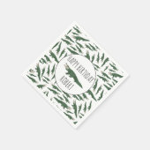 Cute Alligator Crocodile Pattern Custom Name Servet (Hoek)