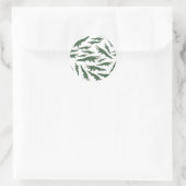 Cute Alligator Crocodile Pattern Ronde Sticker (Tas)