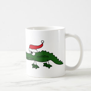 Cute Alligator die met Kerstmis Pet is gevlogen Koffiemok
