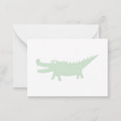 Cute Alligator Drawing Custom Just a Note Notitiekaartje (Achterkant)