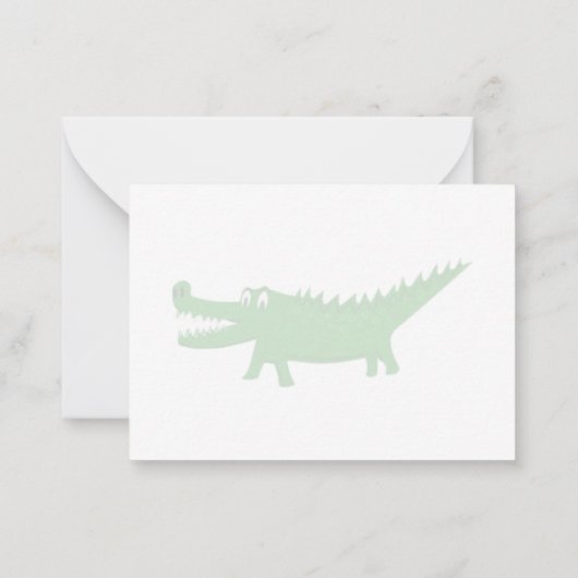  Cute Alligator Drawing Custom Just a Note Notitiekaartje (Achterkant)