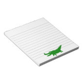Cute Alligator Drawing Custom Lined Notitieblok (Schuin)