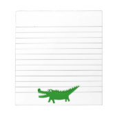 Cute Alligator Drawing Custom Lined Notitieblok (Voorkant)