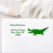 Cute Alligator Drawing Personalized Etiket (Insitu)