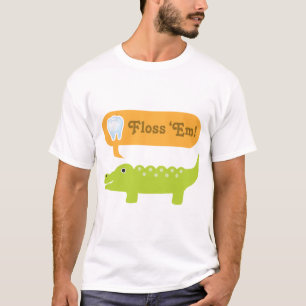 Cute Alligator Floss Dental Hygiene T-shirt