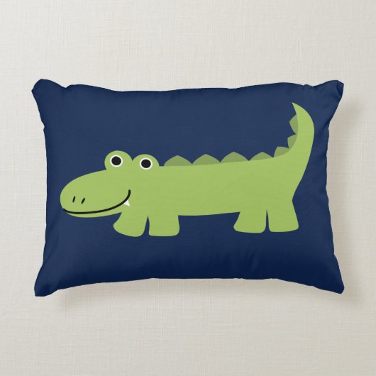 Cute Alligator Kinder Decoratief Kussen (Voorkant)