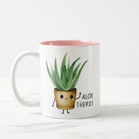 Cute Aloe Là Plante Lover Mug (Gauche)