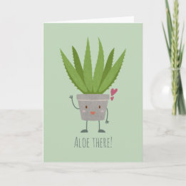 Cute Aloe Vera Notitiekaartje