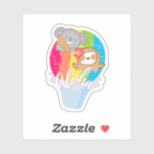 Cute Aloha Rainbow Shave Ice Sticker (Vel)