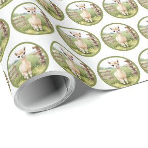 Cute Alpaca Baby Cadeau Inpakpapier