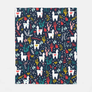 Cute Alpaca Blanket Fleece Deken
