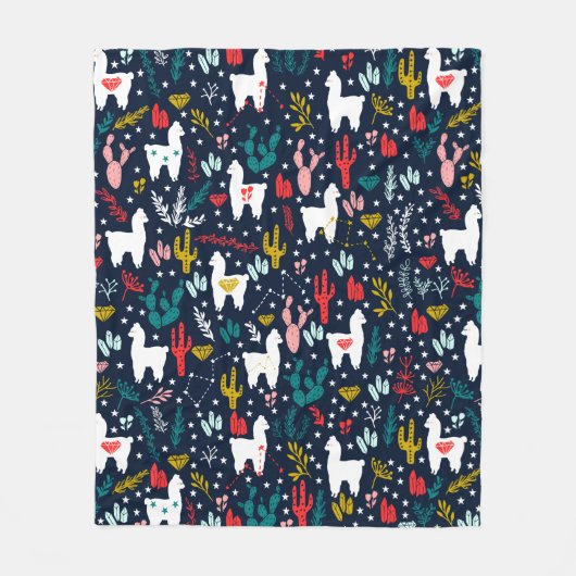 Cute Alpaca Blanket Fleece Deken (Voorkant)