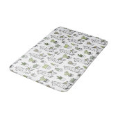 Cute Alpaca & Cactus Pattern Badmat (Gekanteld)