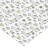 Cute Alpaca & Cactus Pattern Tafelkleed (Gekanteld)